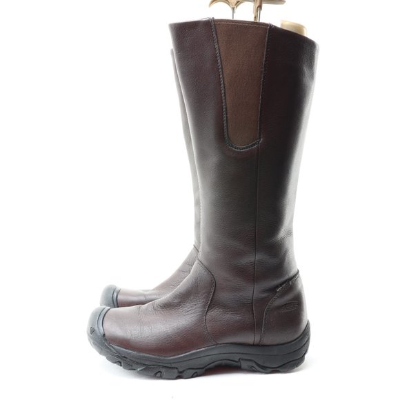 Keen Silverton Java Tall Leather Boots • Women's US 8 • Brown - Picture 5 of 16